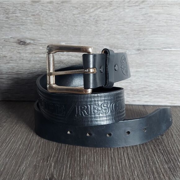 Smithies Black Leather Firefighter Belt Size 36